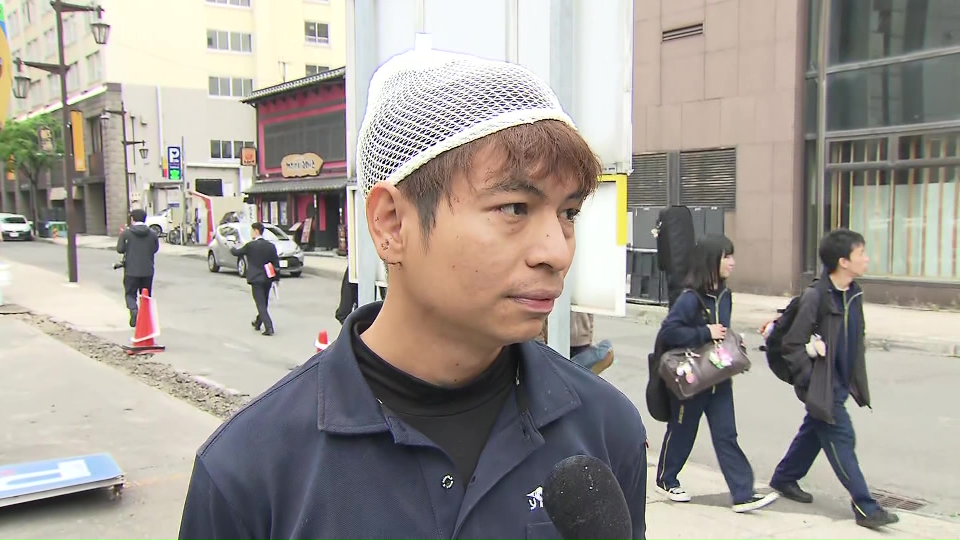 ケガをした男性