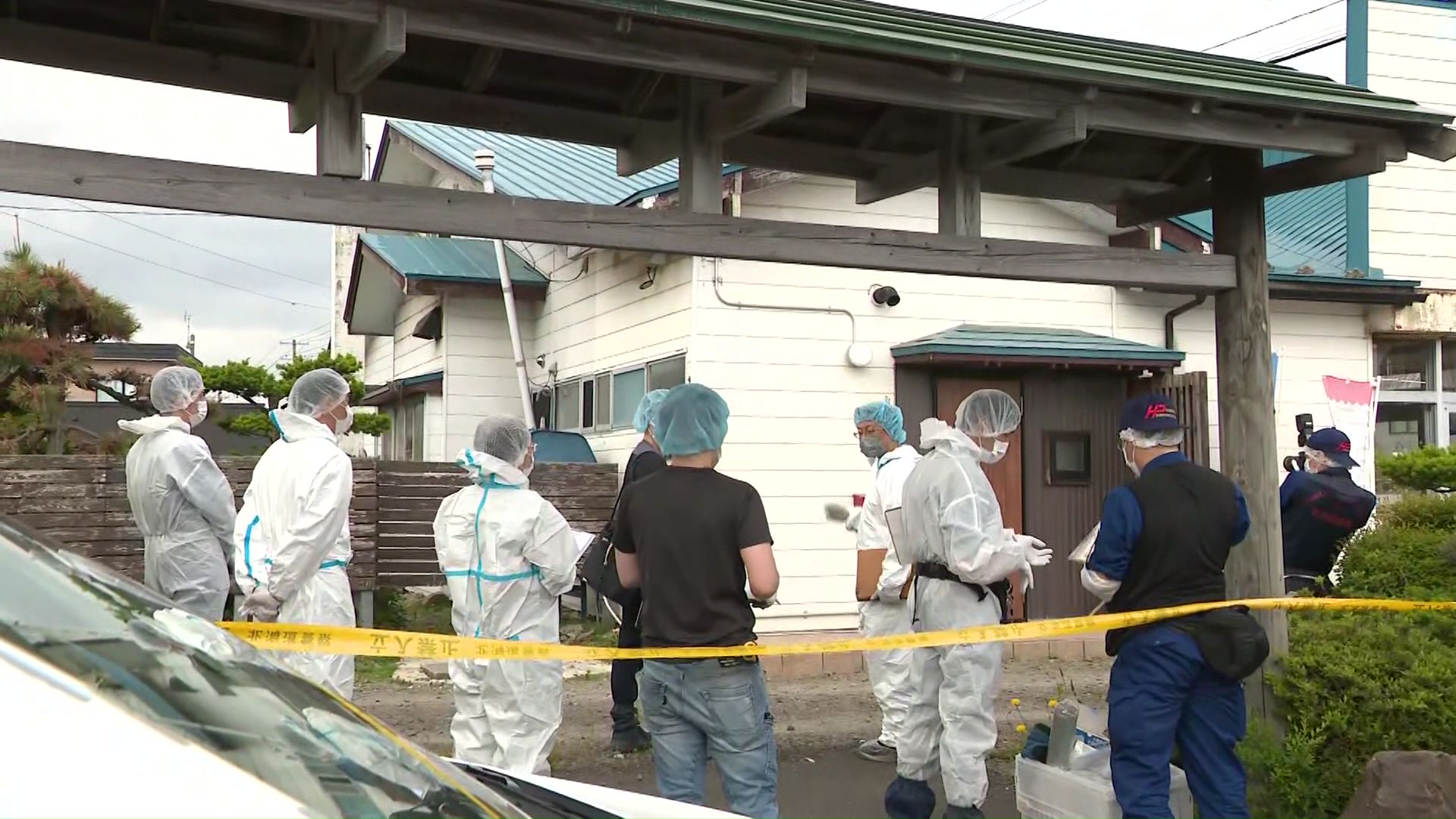 警察による現場検証（6月11日）