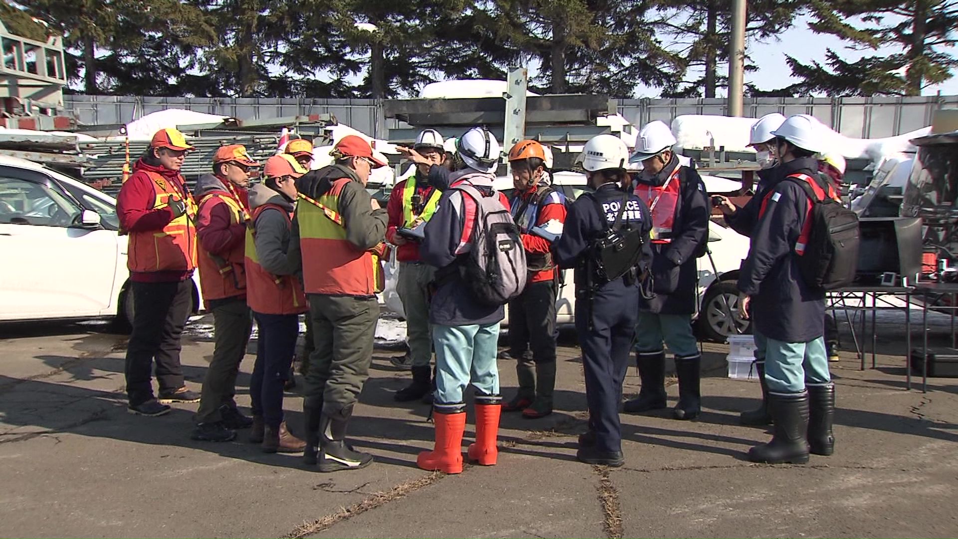 市街地でのクマ出没訓練(2025年3月・札幌市厚別区)