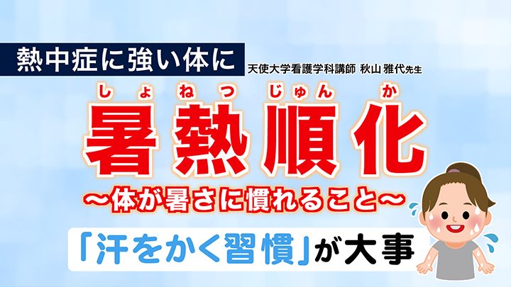 「暑熱順化」汗をかく習慣が熱中症予防に