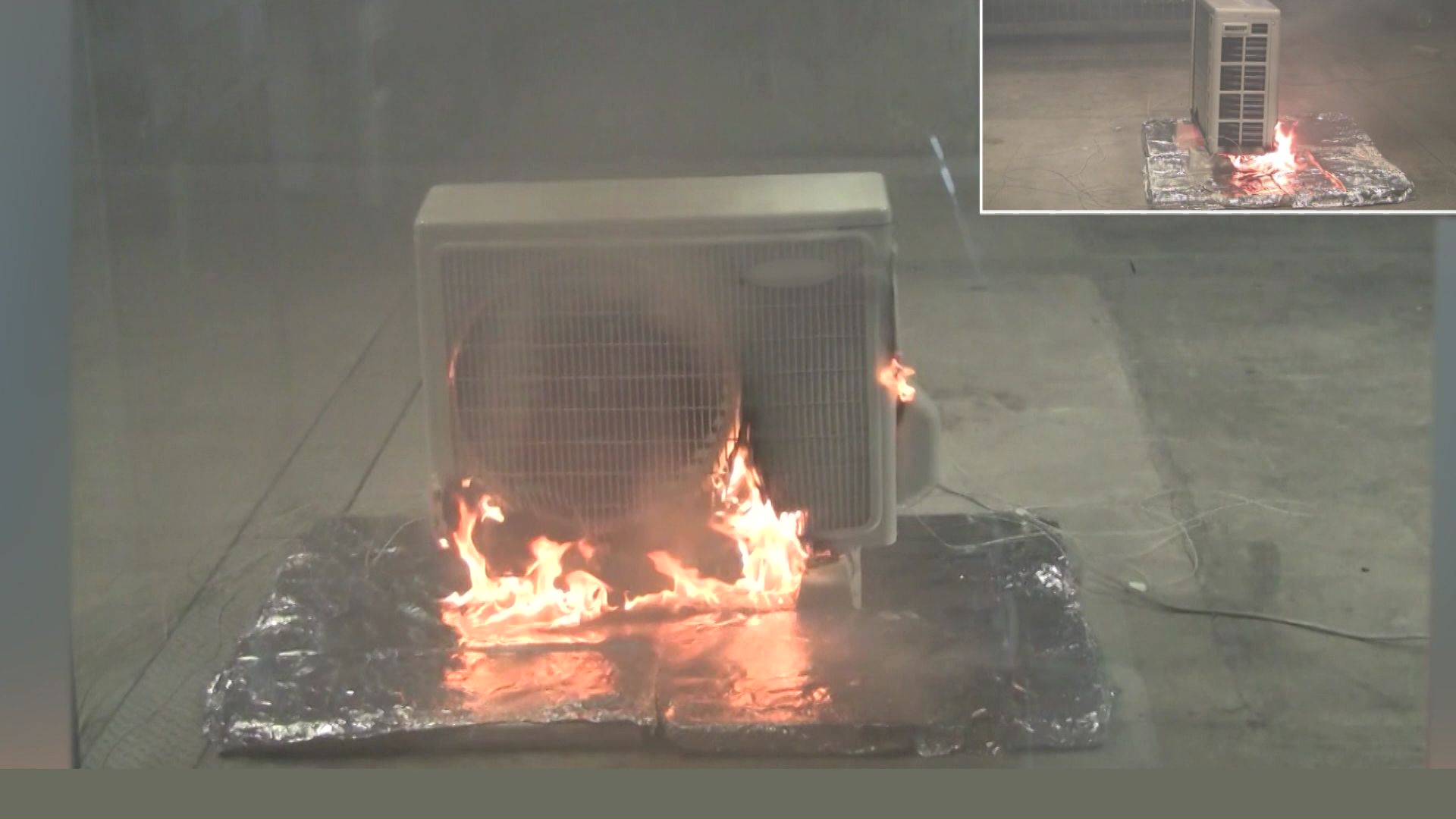 室外機から発火(提供:NITE(製品評価技術基盤機構))