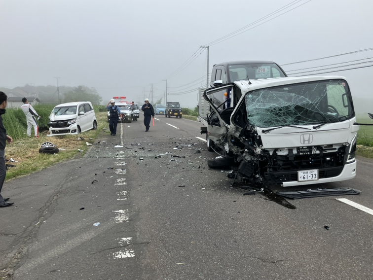 事故現場 北海道・根室市