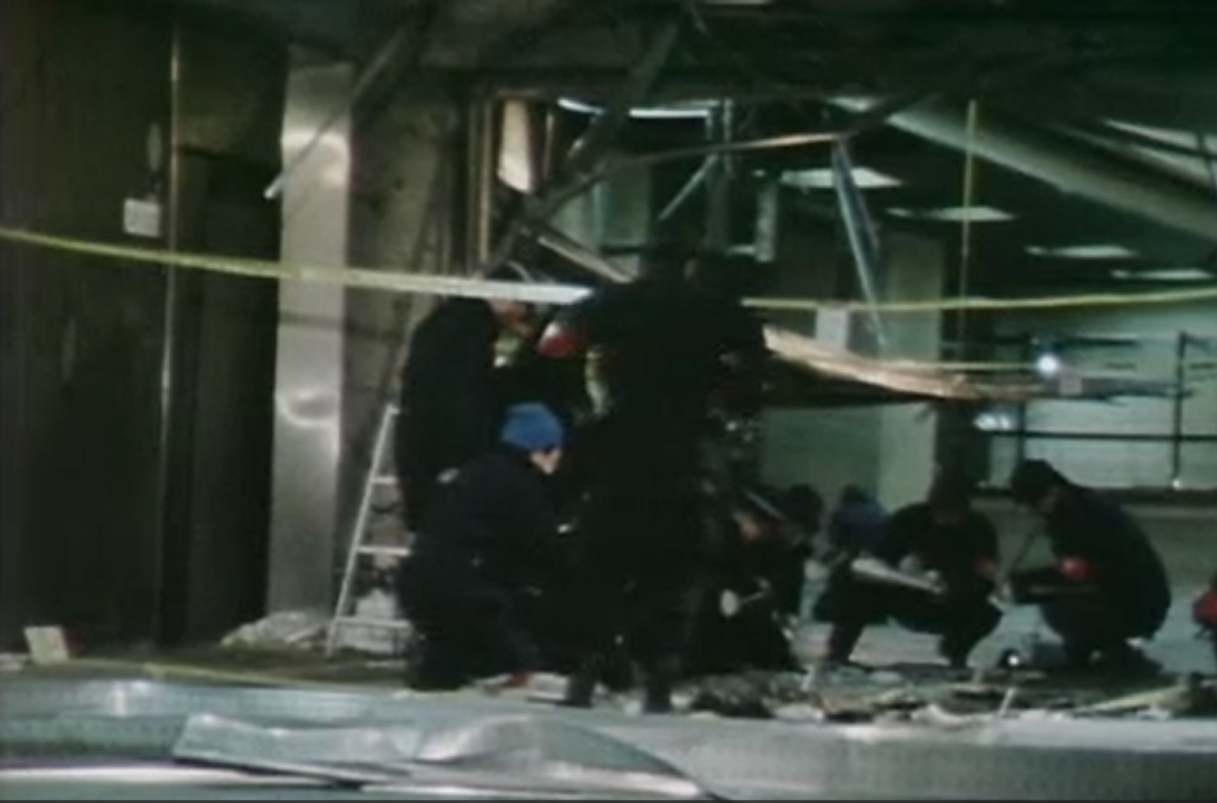 事件発生直後の現場(1976年3月)