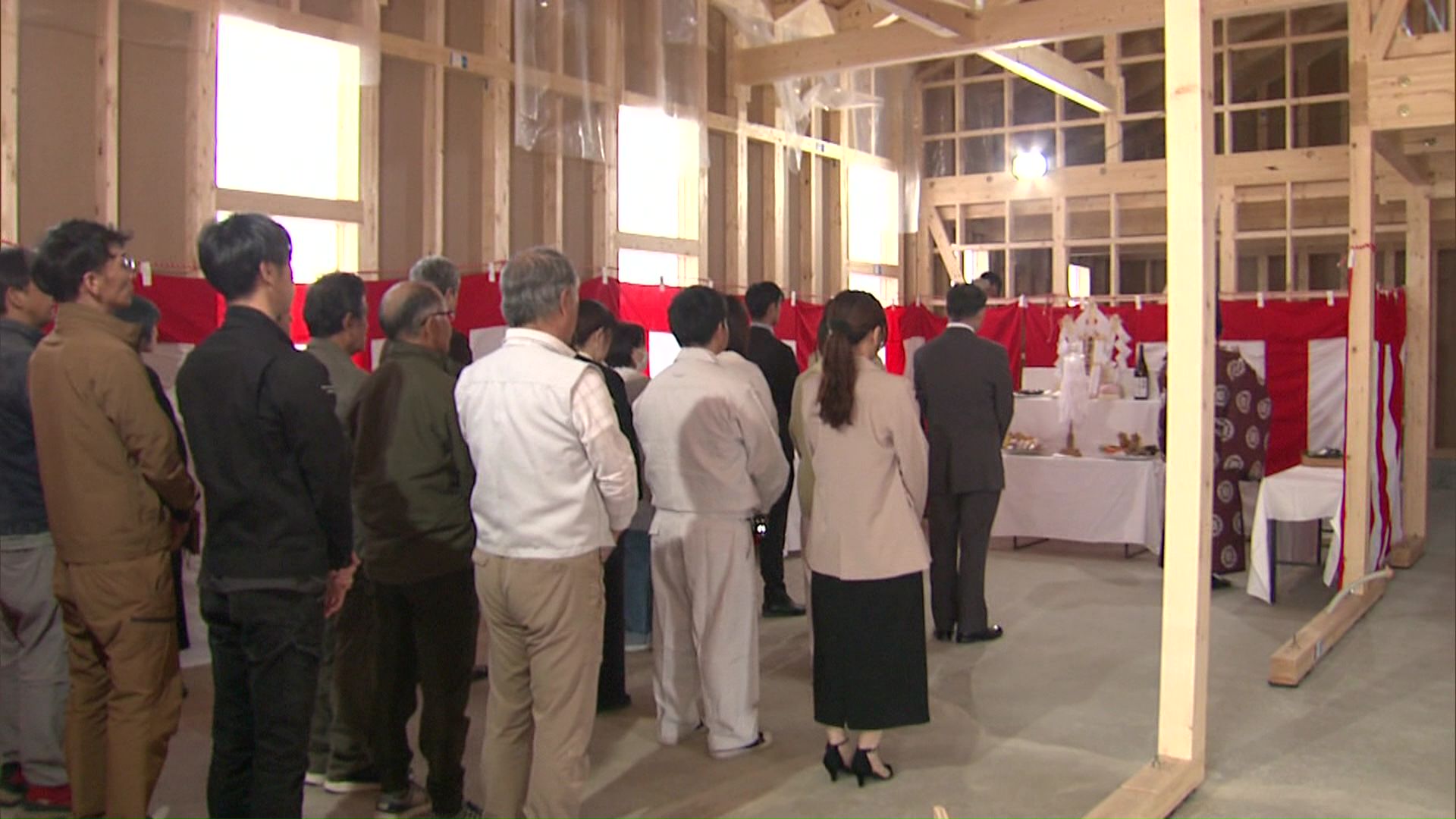 2025年4月に行われた上棟式