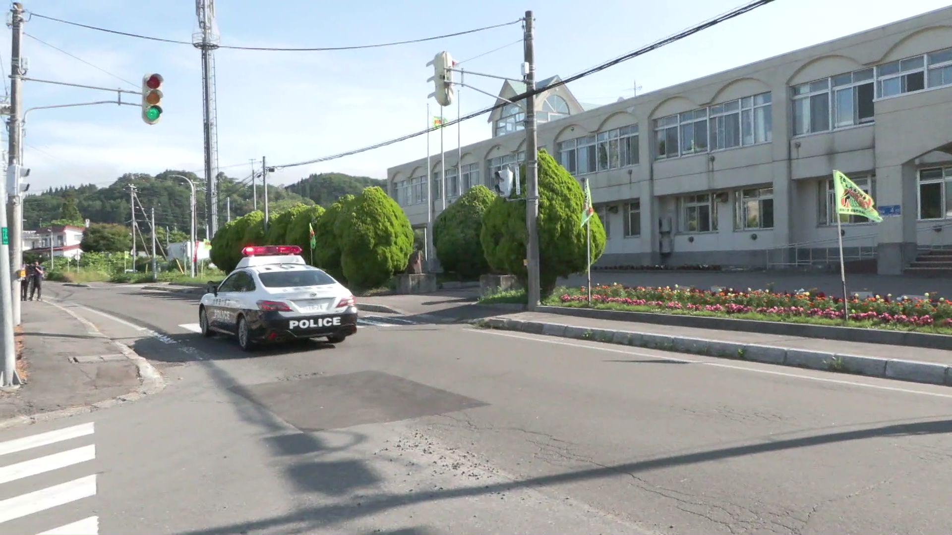 警戒が続く福島小学校