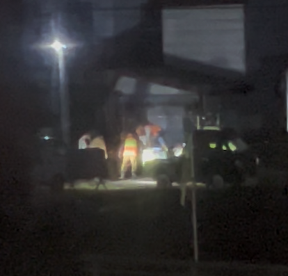 クマが駆除された現場(撮影:視聴者 午前3時40分ごろ)