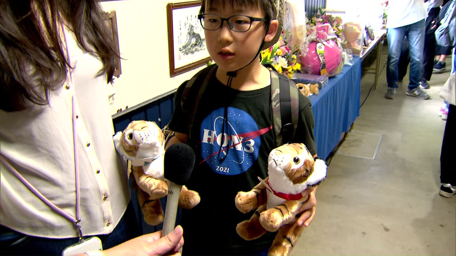 タイガとココアのぬいぐるみと一緒に参加