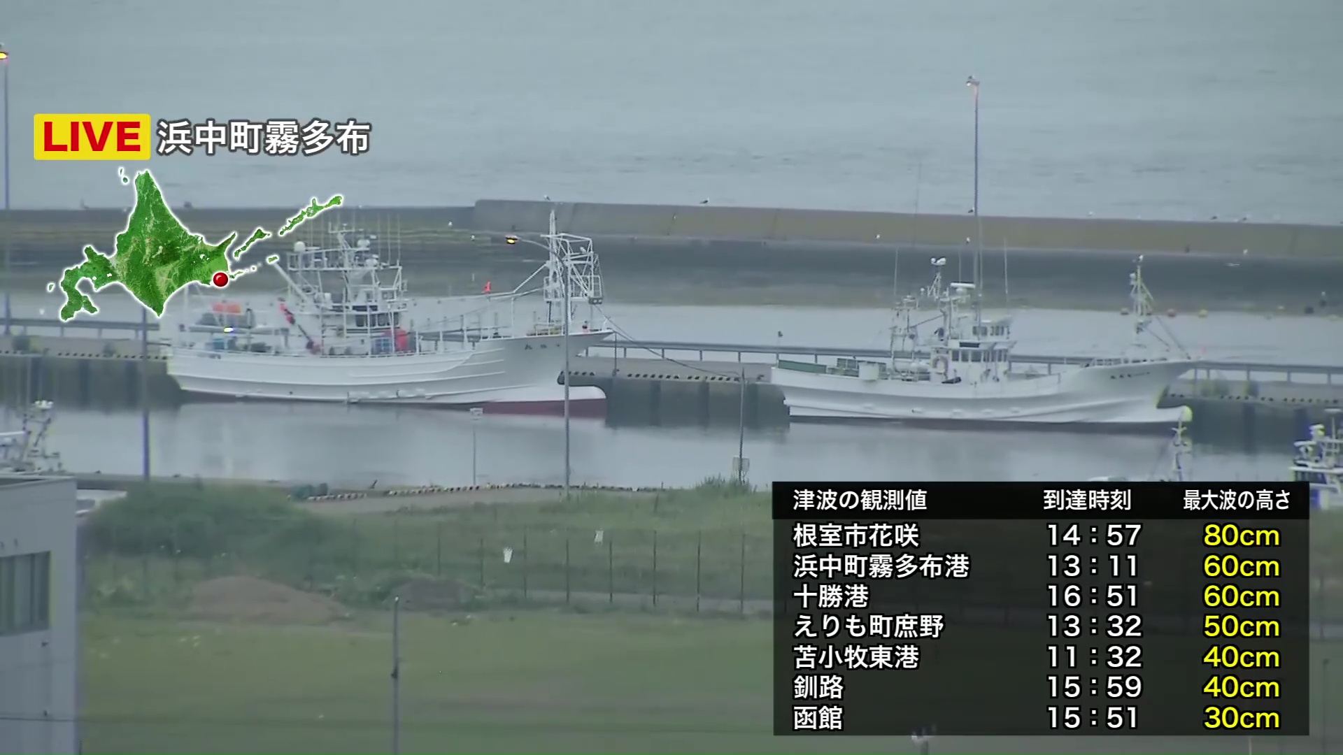 北海道浜中町霧多布の様子