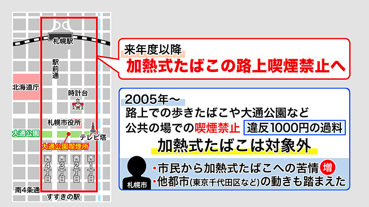 札幌市で来年度以降に変更される喫煙のルール