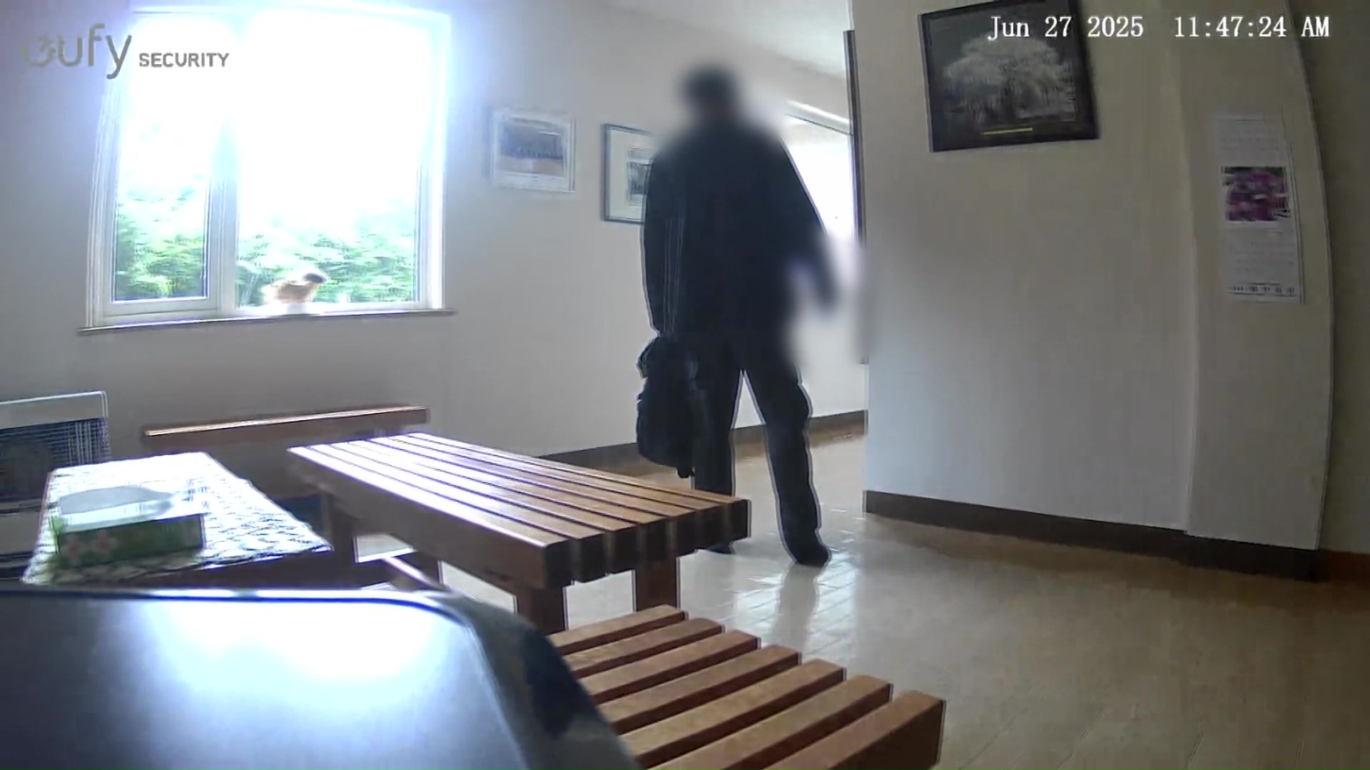 寺の中をうろつく男(提供:金剛山大慶寺)