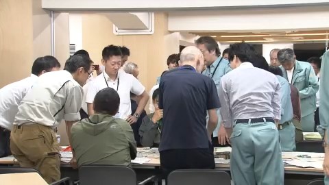 机上訓練の様子