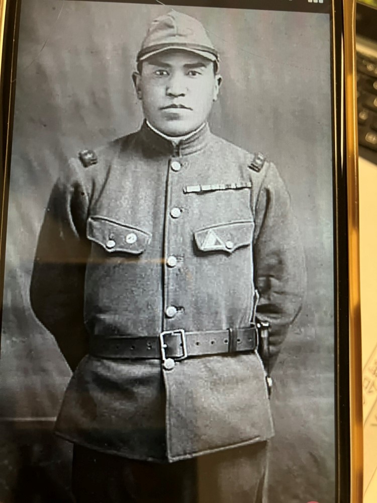 出征前の諏訪野富雄さん