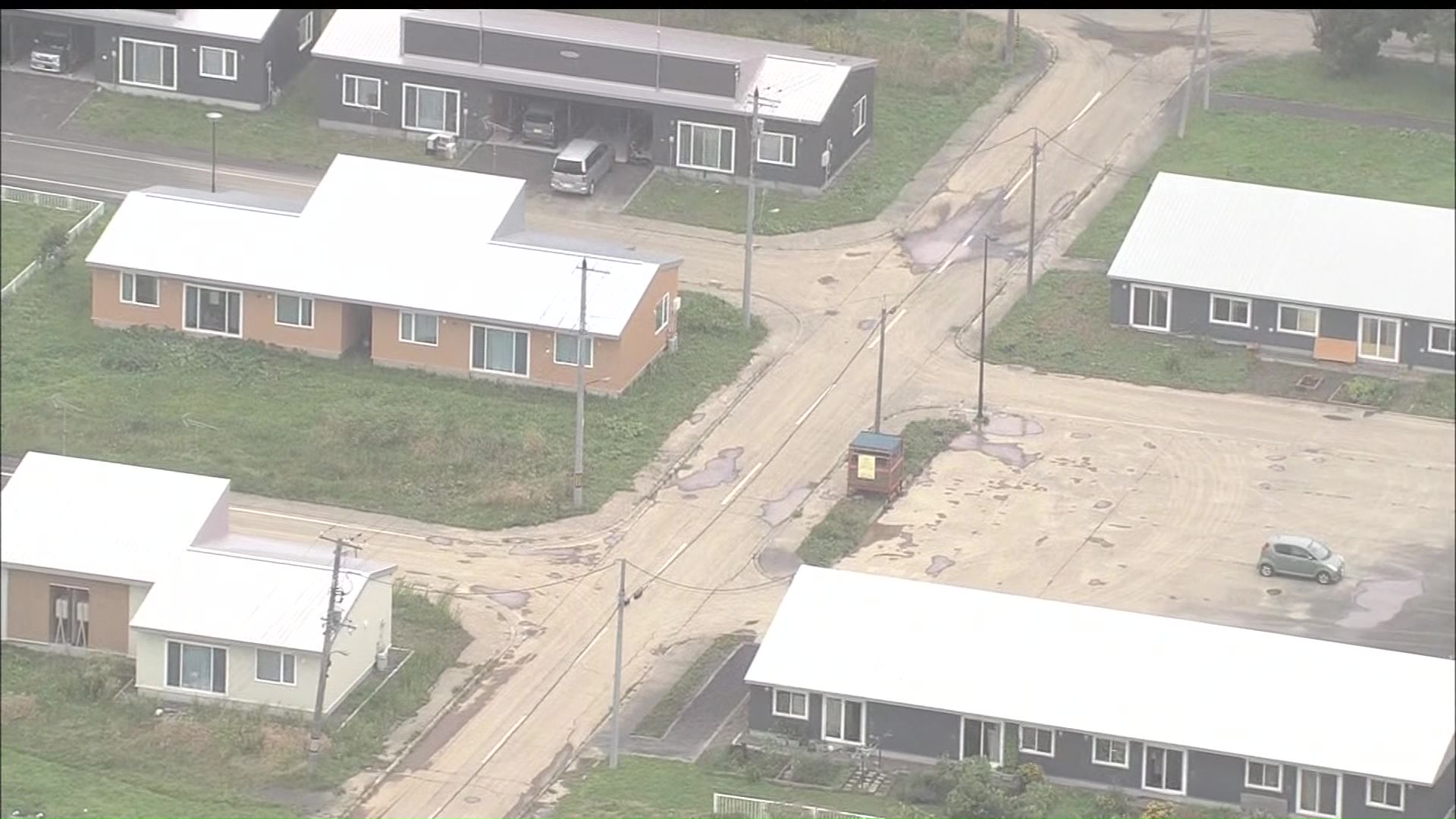 川からあふれた水は住宅地まで