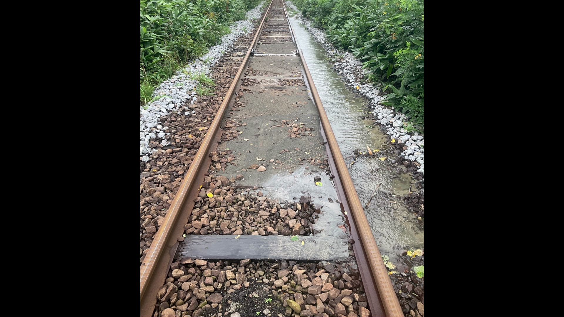 大雨により線路が水に浸かるなどの被害(提供JR北海道)