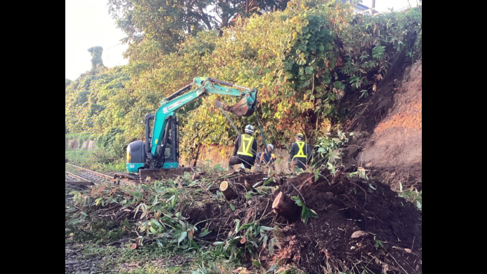 土砂が流入した線路(提供:JR北海道)