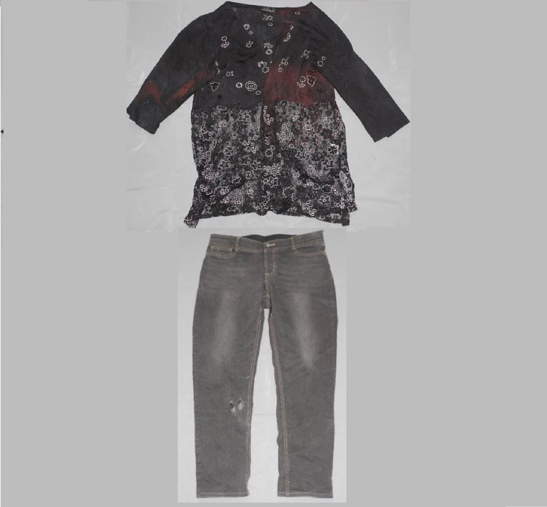 遺体で発見された女性の衣服（提供：道警）