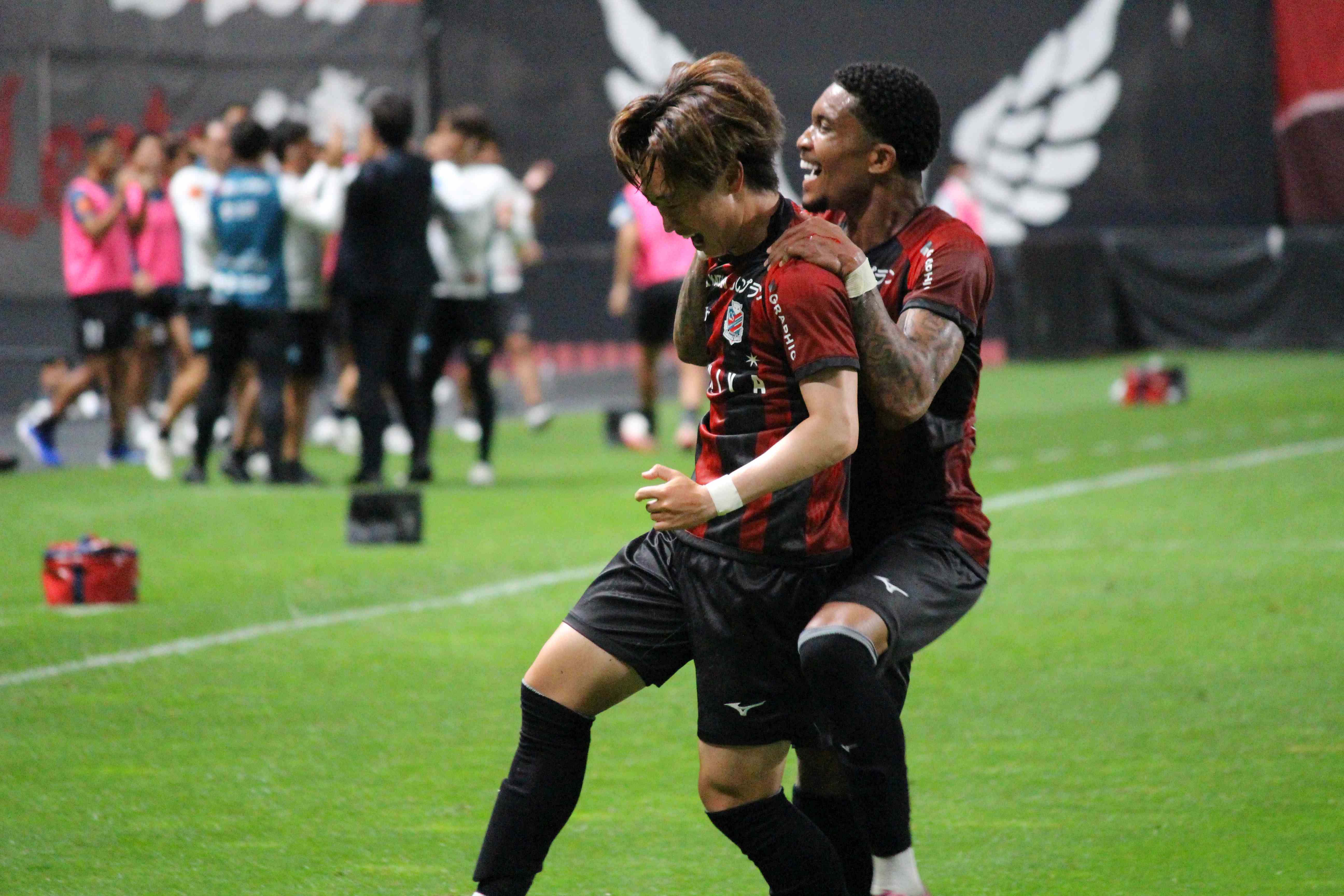 ホーム初ゴールを決めた白井陽斗選手