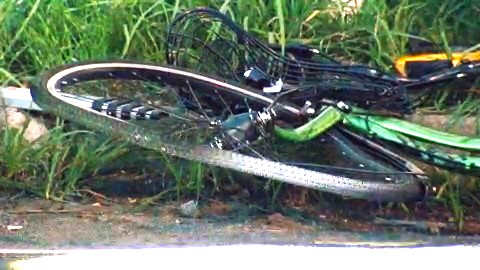 死亡した男性が乗っていた自転車