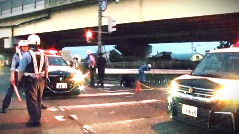 男性が倒れていた現場