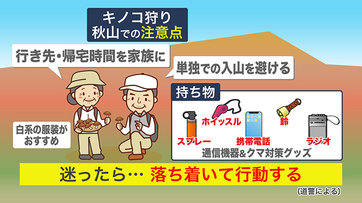 秋の山での注意点