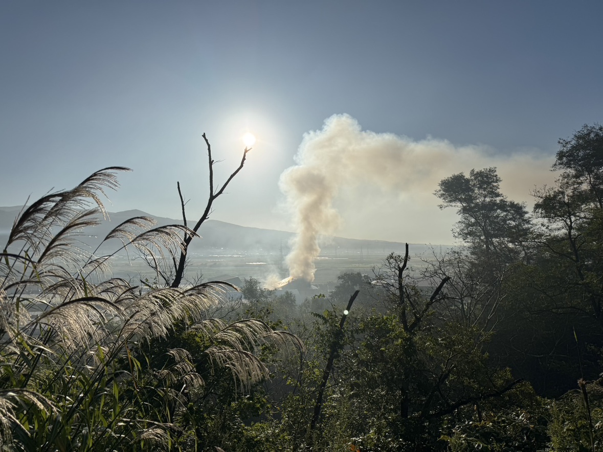 火事があった現場(北海道七飯町)