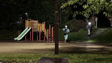 散歩中に男性が襲われた公園(9月26日)