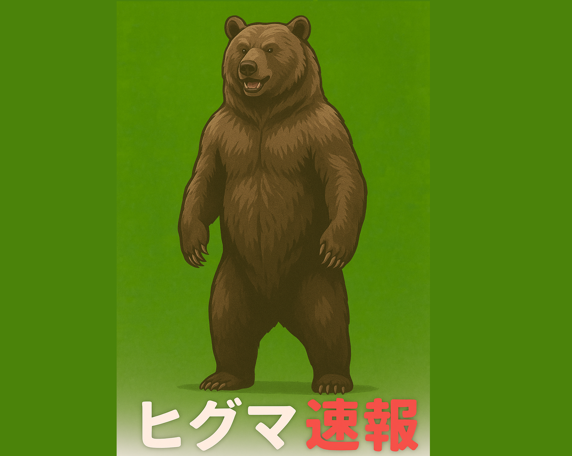 ヒグマ速報※画像はAIで作成