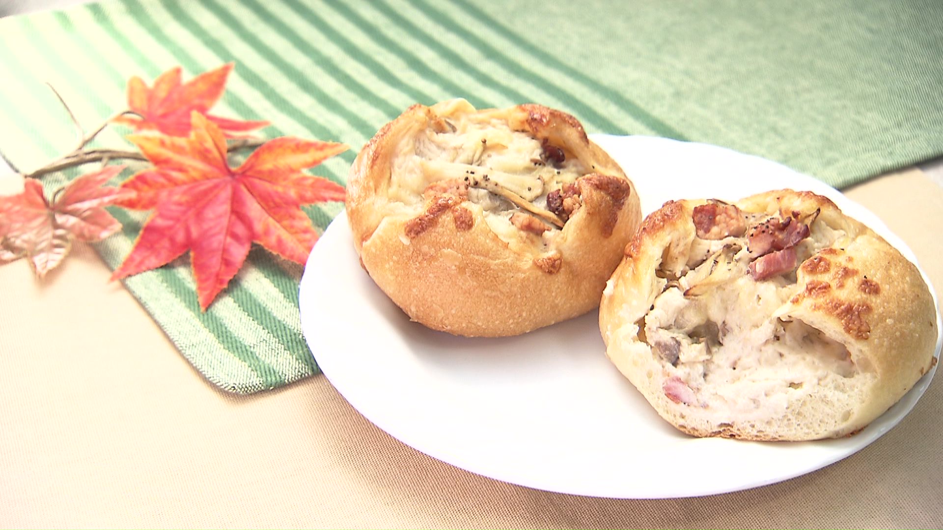 「舞茸とベーコンのクリームシチュー」