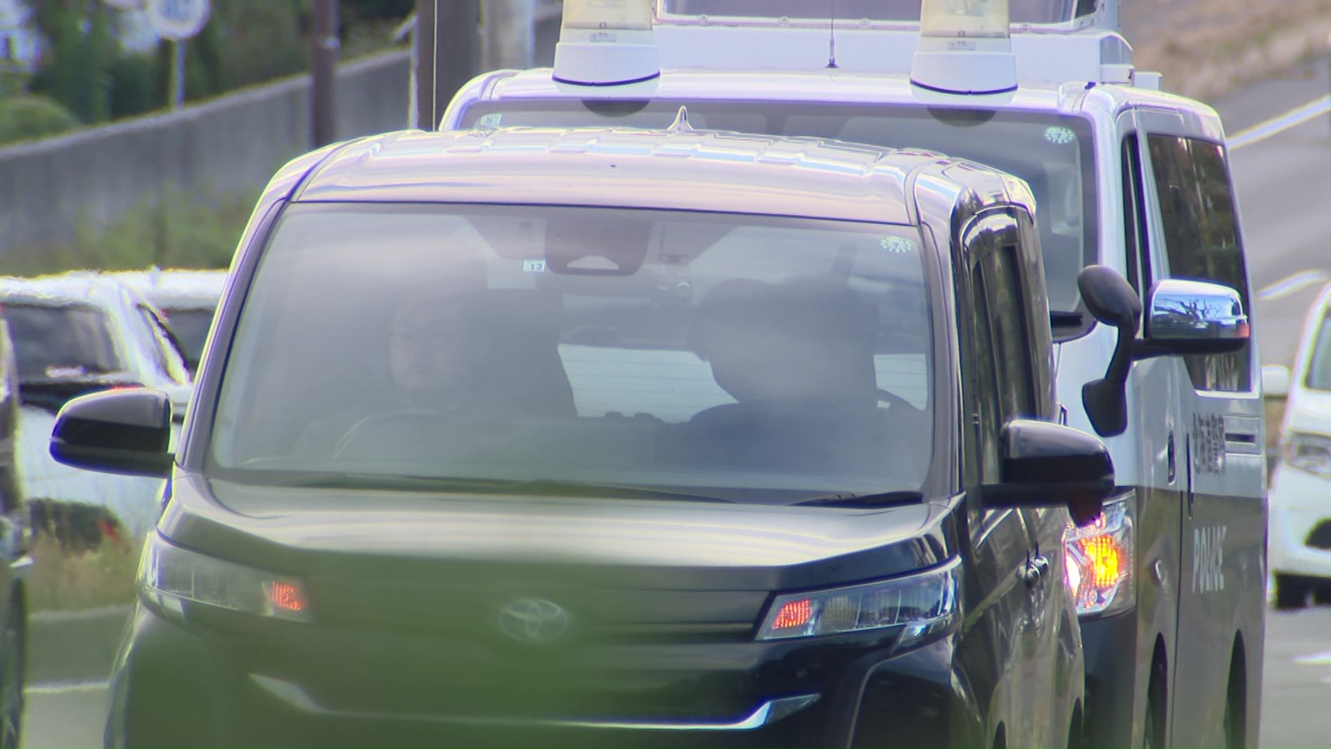 今北容疑者を乗せた車