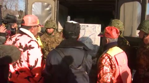 自衛隊がハンターに協力（白糠町 2011年2月）