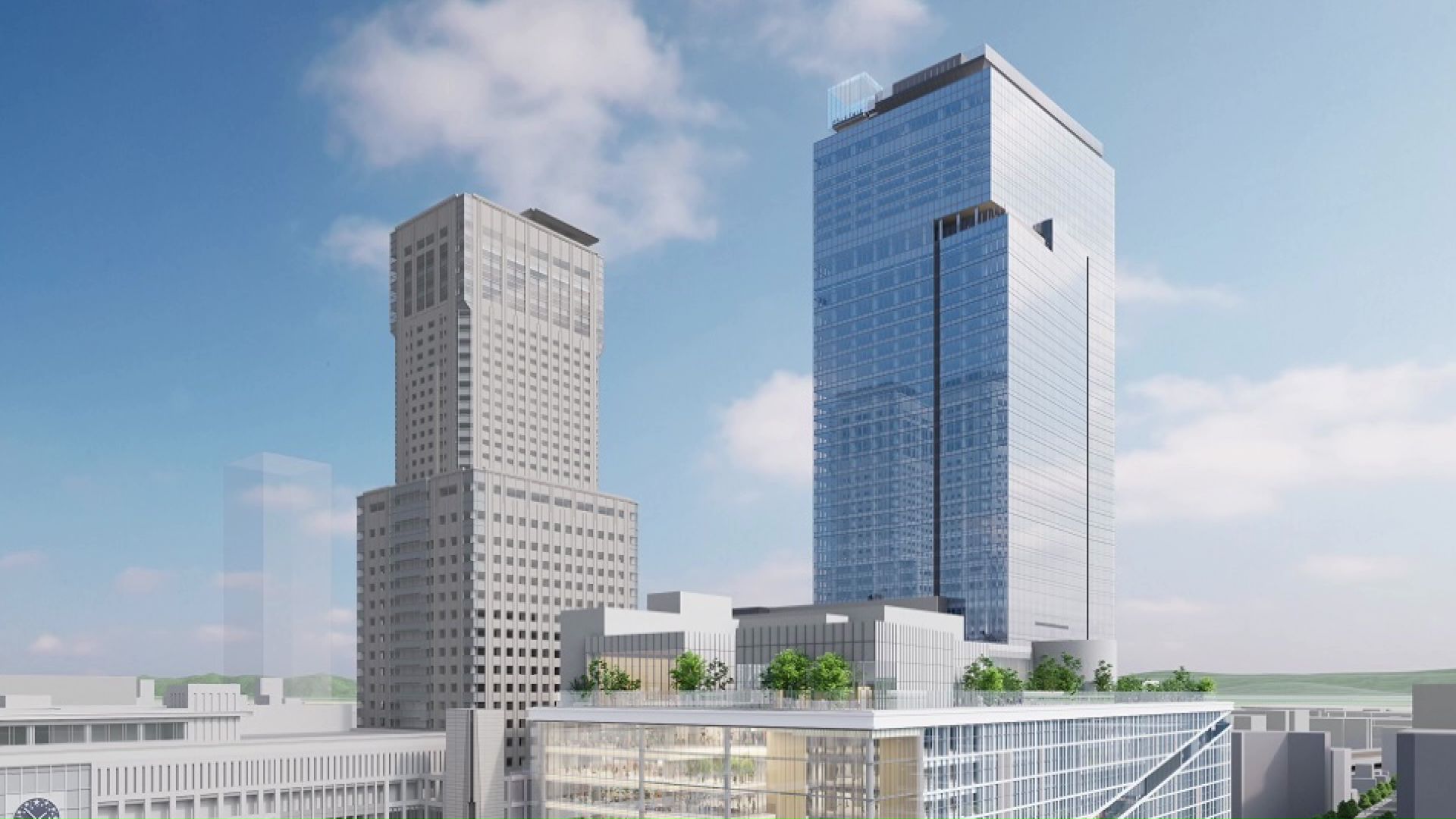 43階建て高さ245メートルの高層ビルは規模の見直しが進む（提供：準備組合）