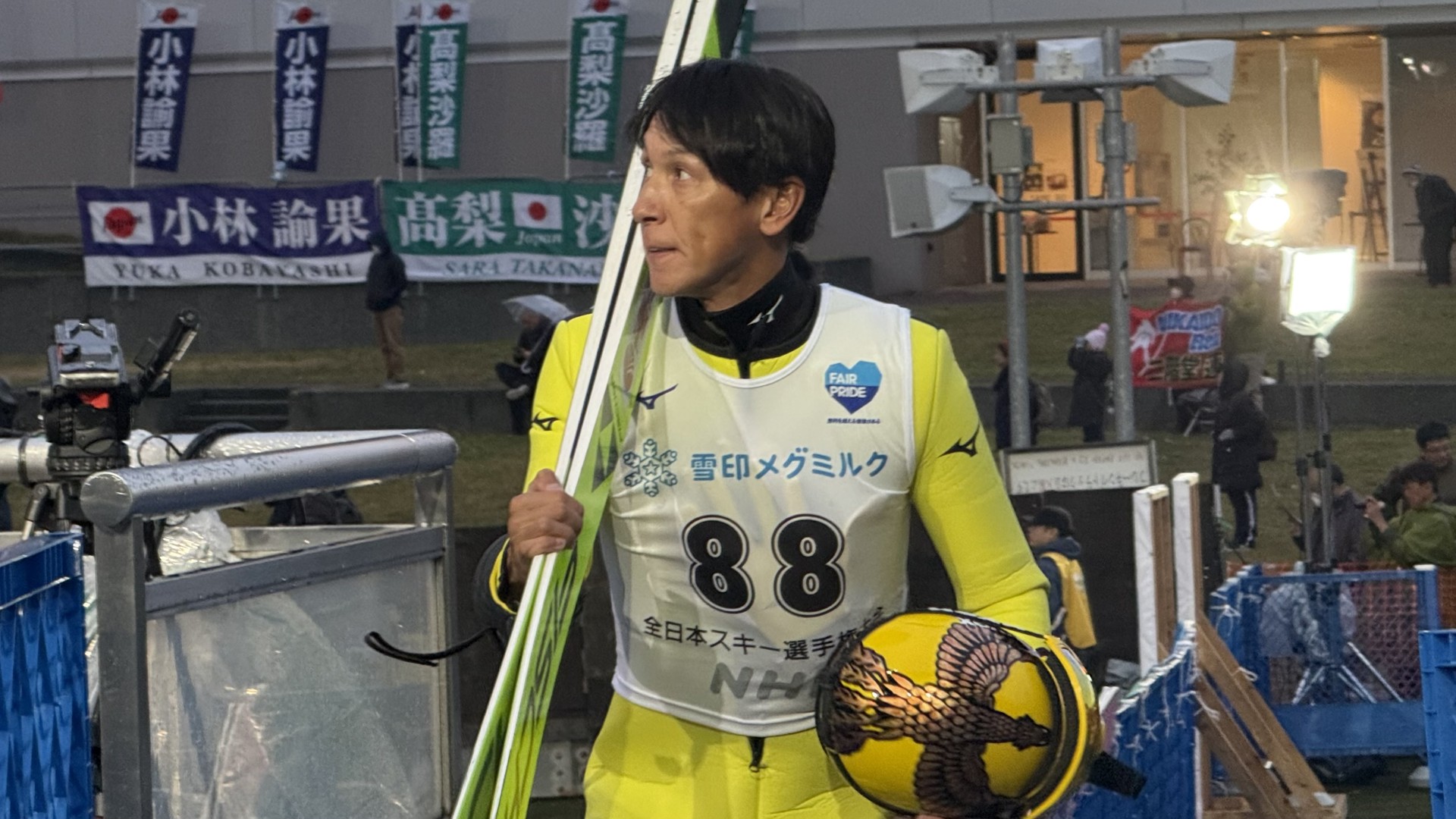 11月2日全日本スキー選手権で4位に入った葛西紀明選手