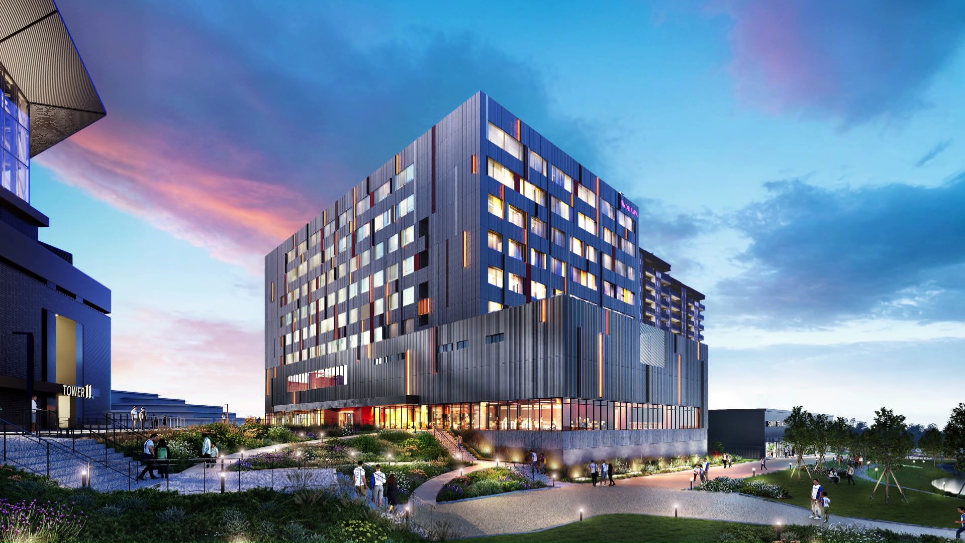 新ホテルの外観予想図(提供:エスコン)