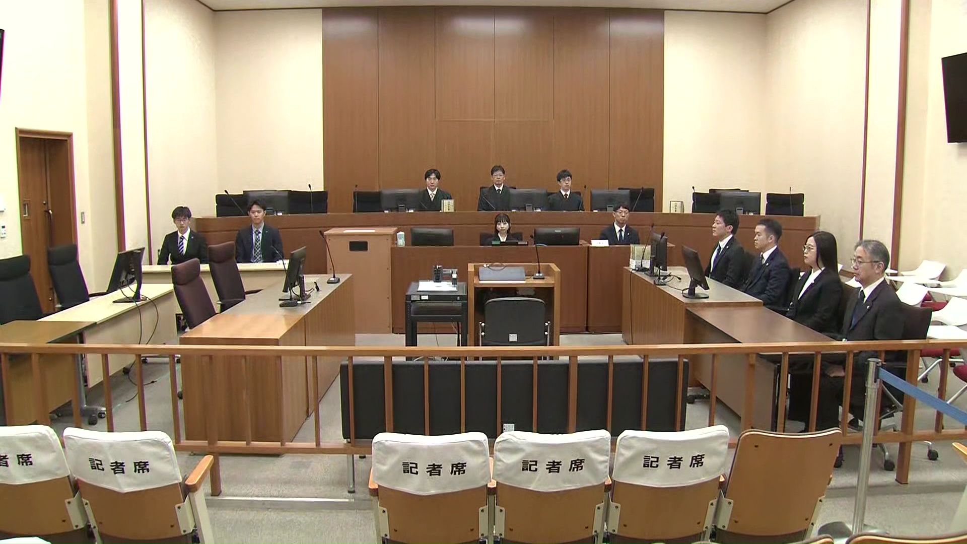 12日の法廷（釧路地方裁判所）