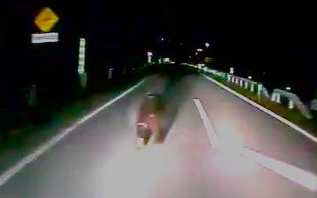 クマと衝突する瞬間（提供：宗谷バス）