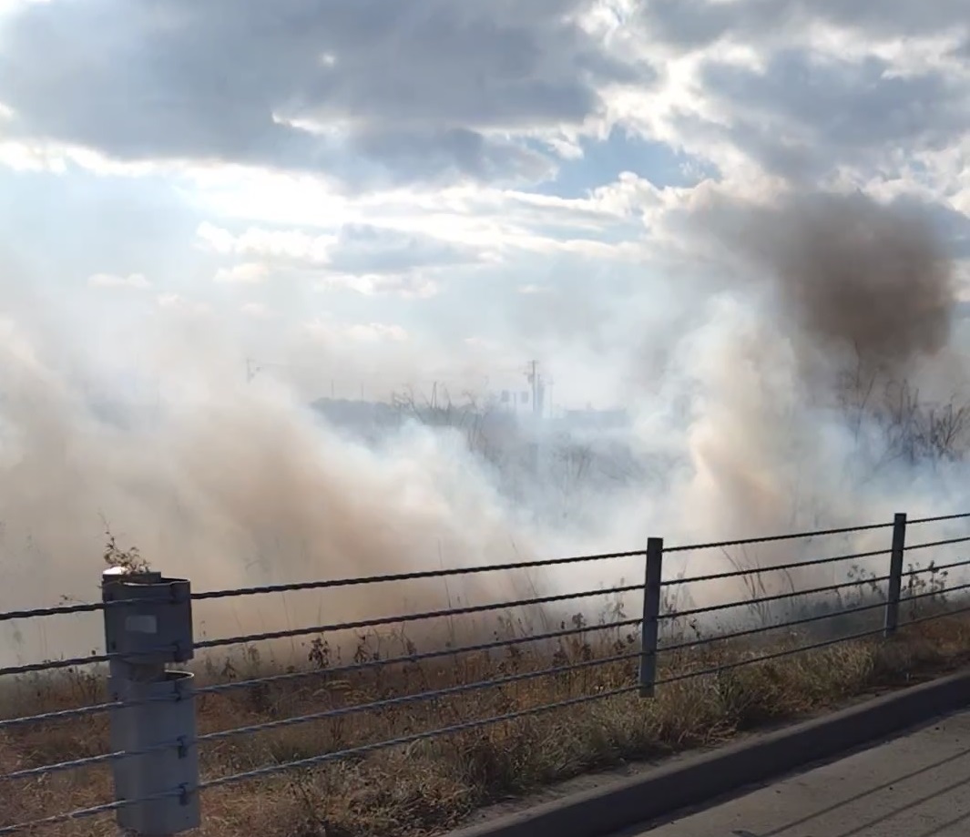 釧路湿原周辺に立ち上る煙(撮影:視聴者)