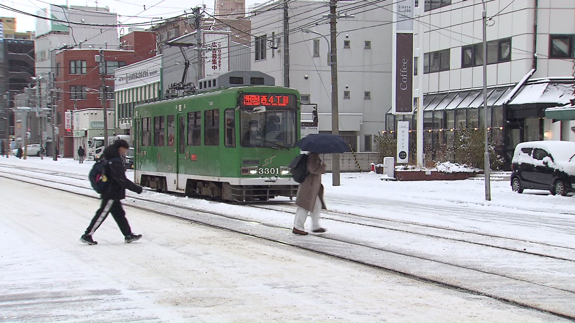 札幌市内も一気に雪化粧…