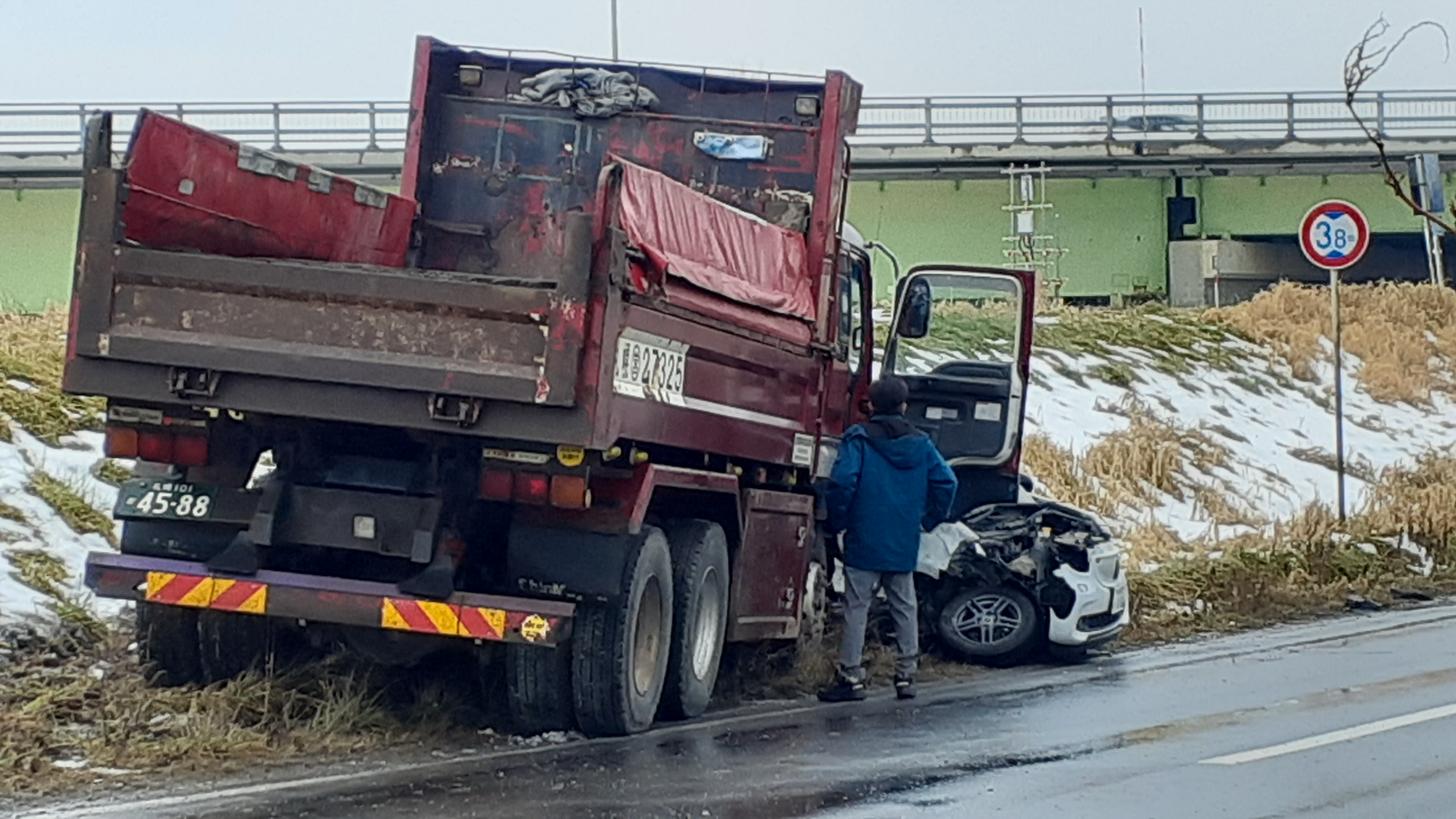 事故があった現場(札幌市東区)