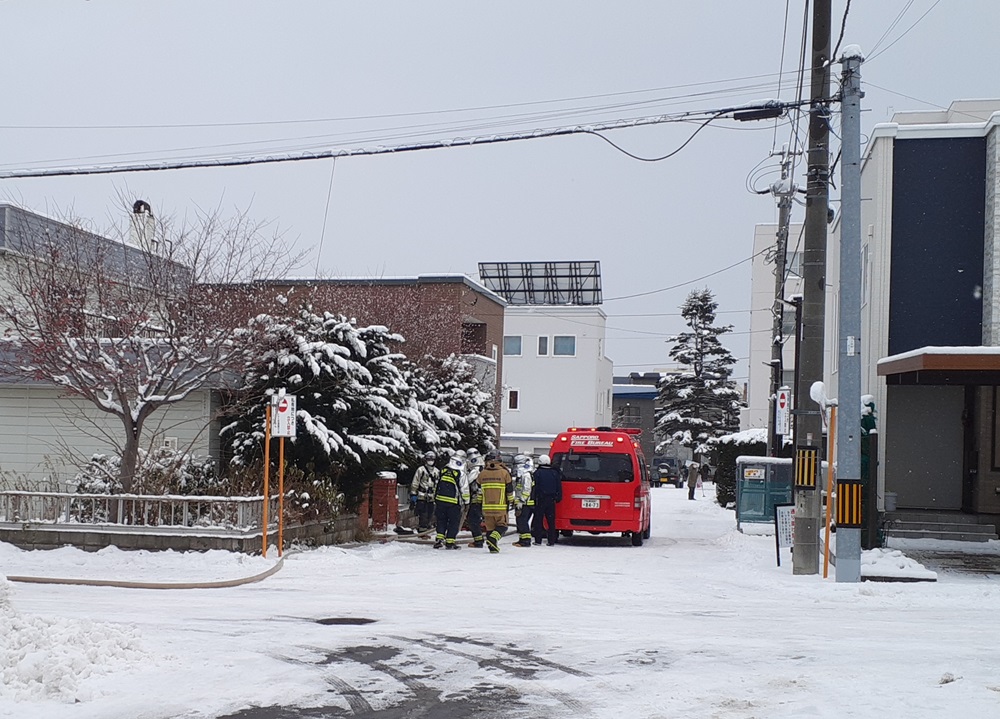 火事があった現場付近