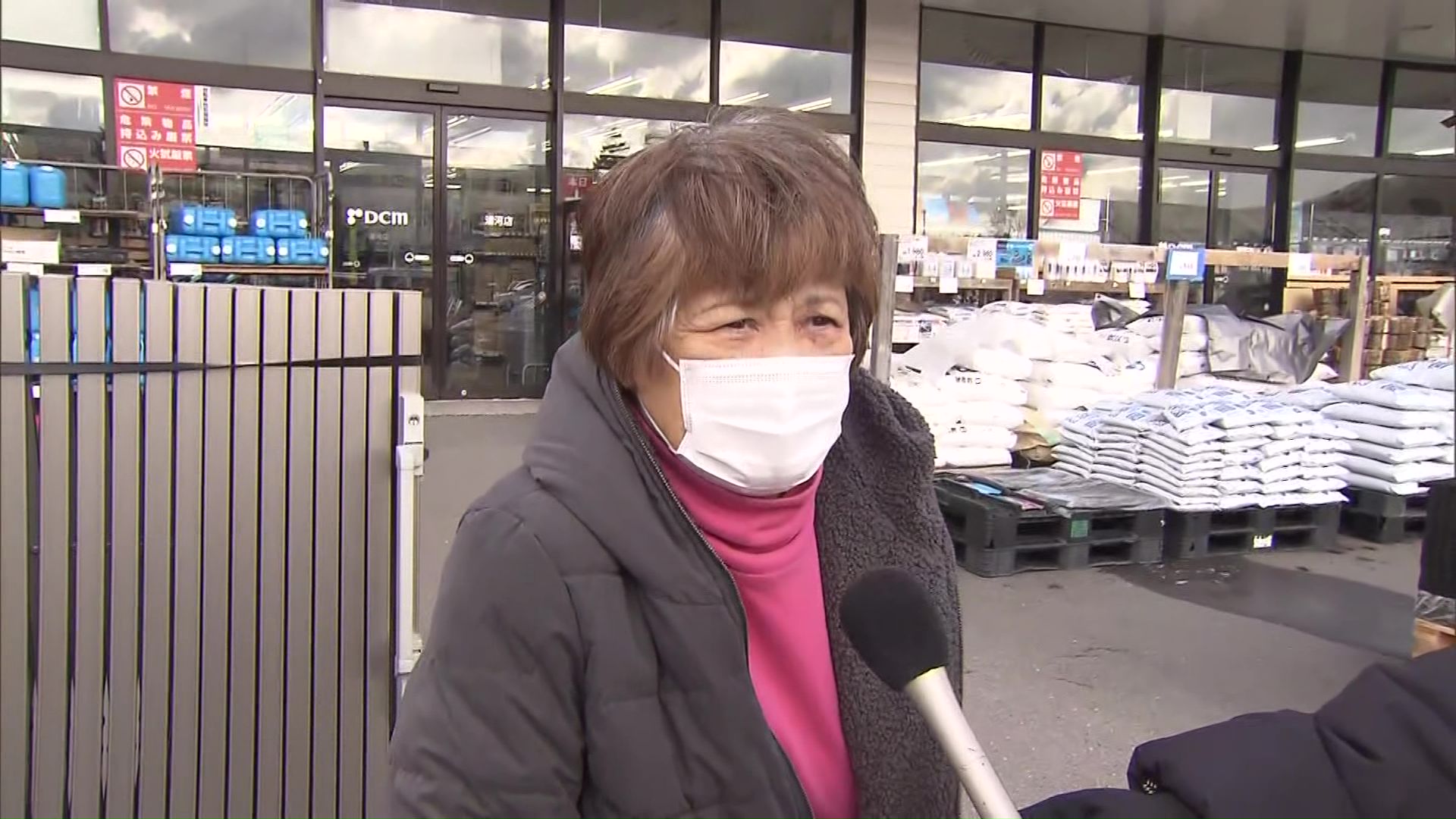 車で避難した人