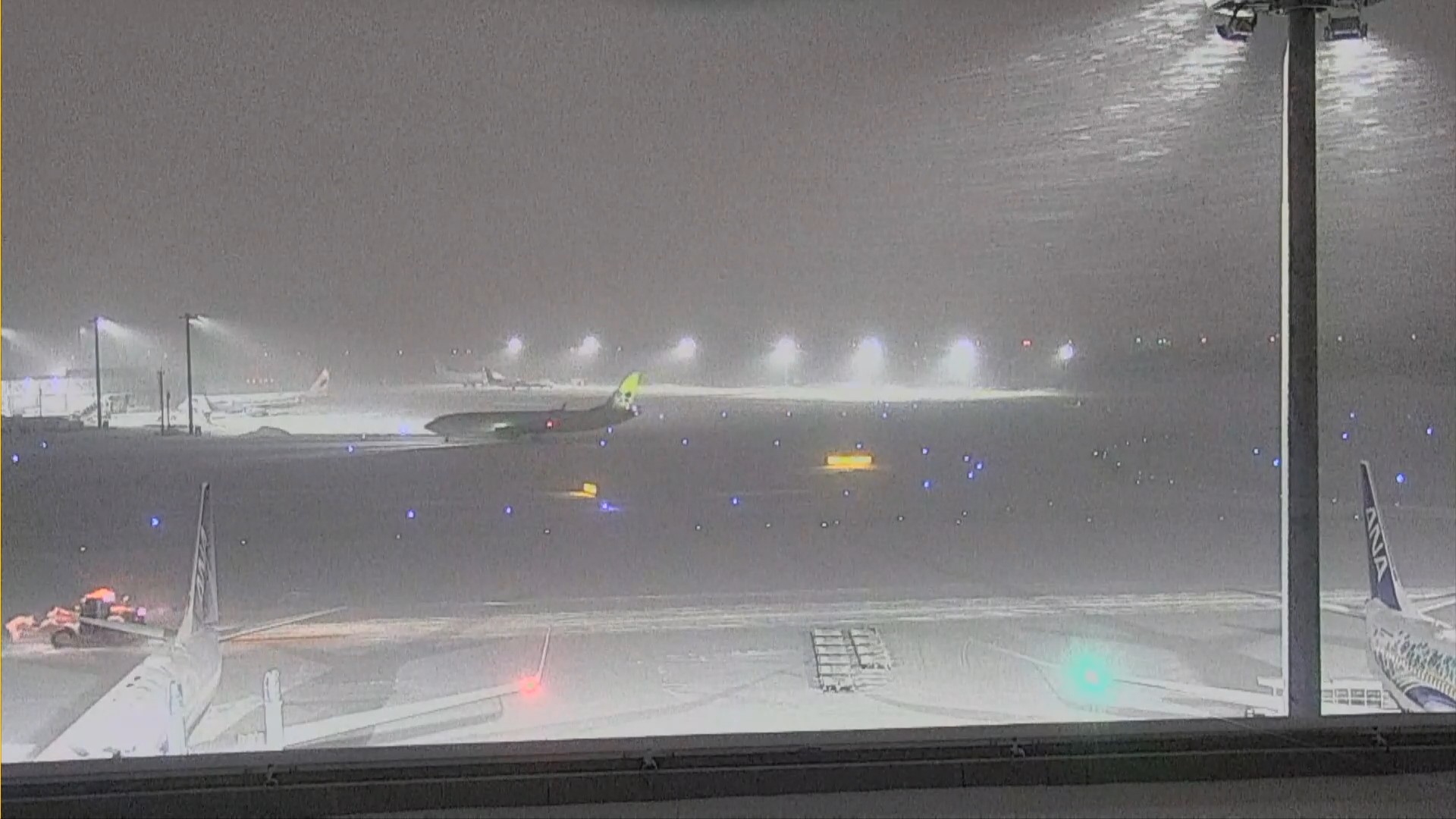 新千歳空港の様子（12日午後5時30分ごろ）