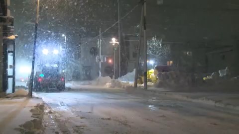 紋別市内の様子（午前4時ごろ）