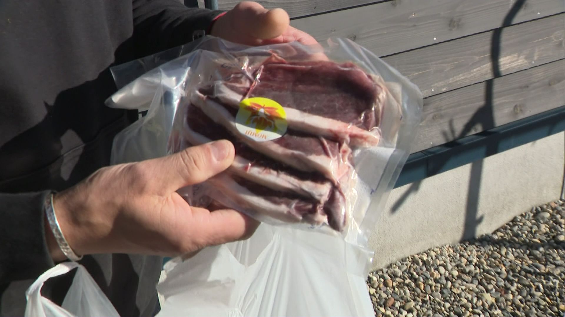 シカのランプを購入したお客さん