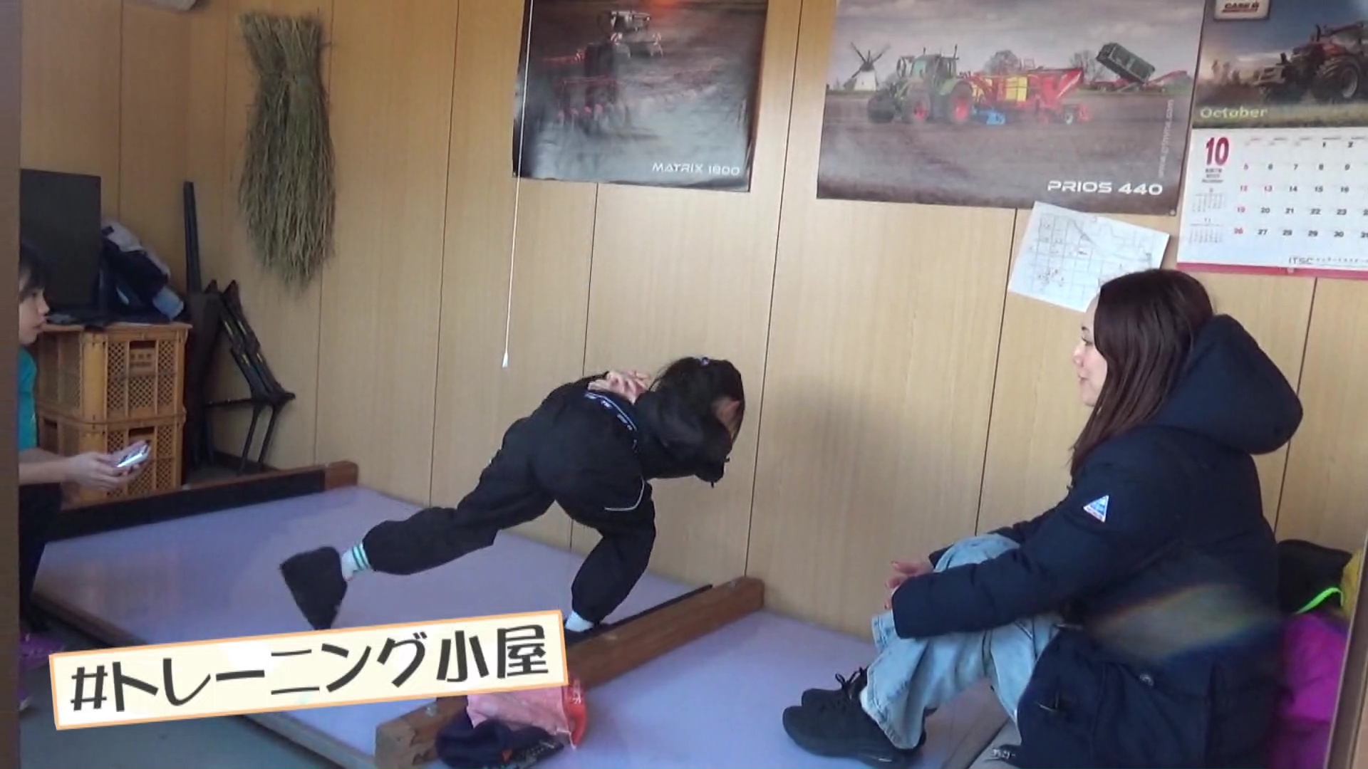 子どもたちのトレーニングに付き合う