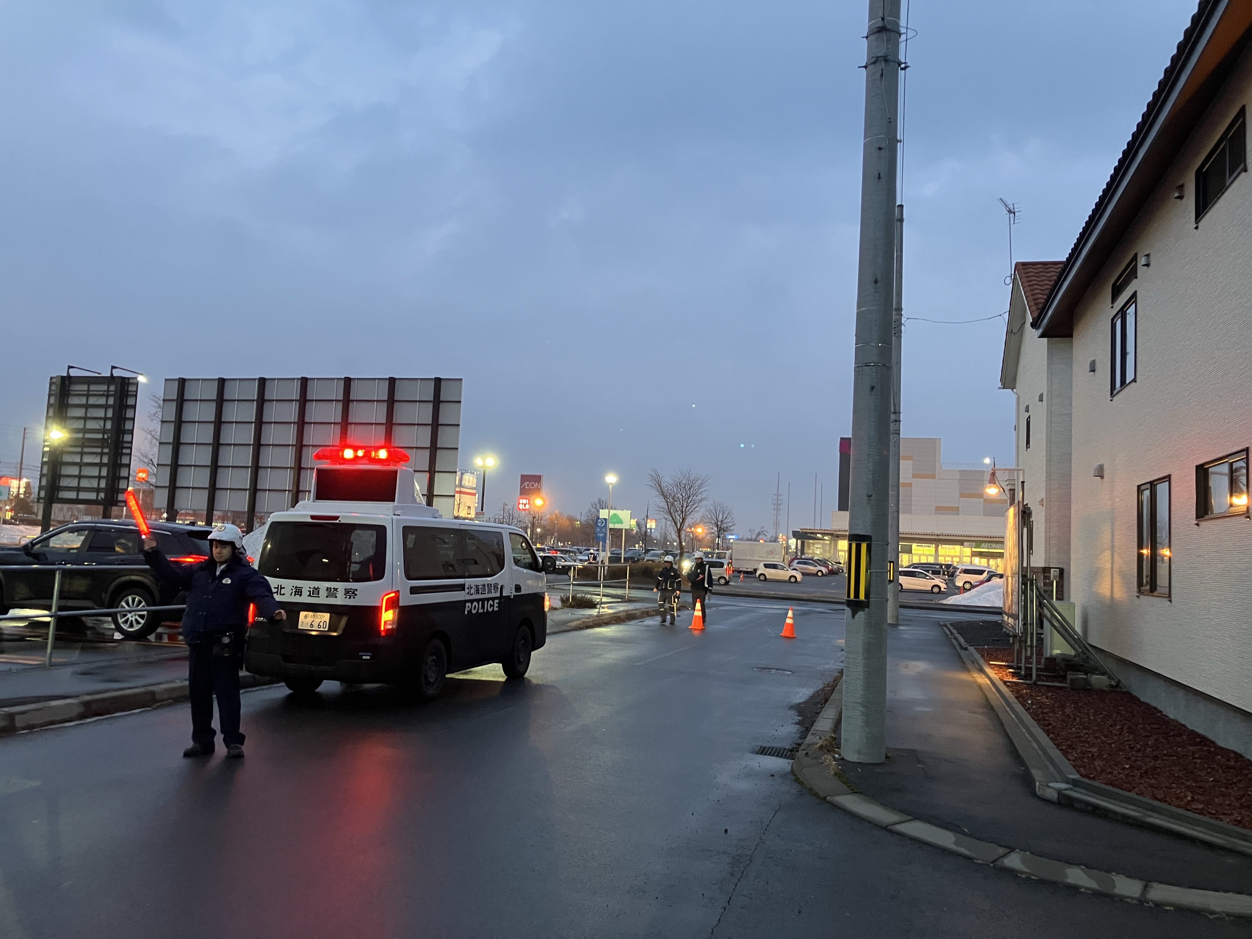 事故があった現場(北海道苫小牧市)