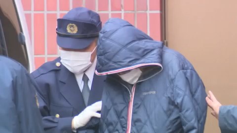 送検される佐々木眞一容疑者