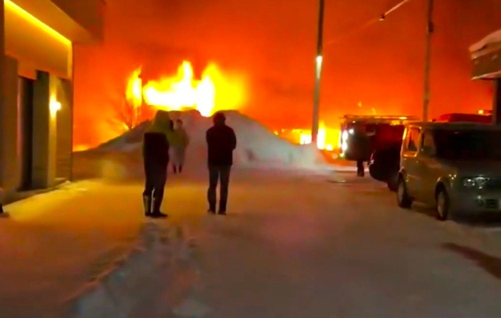 火事があった現場(撮影:視聴者)