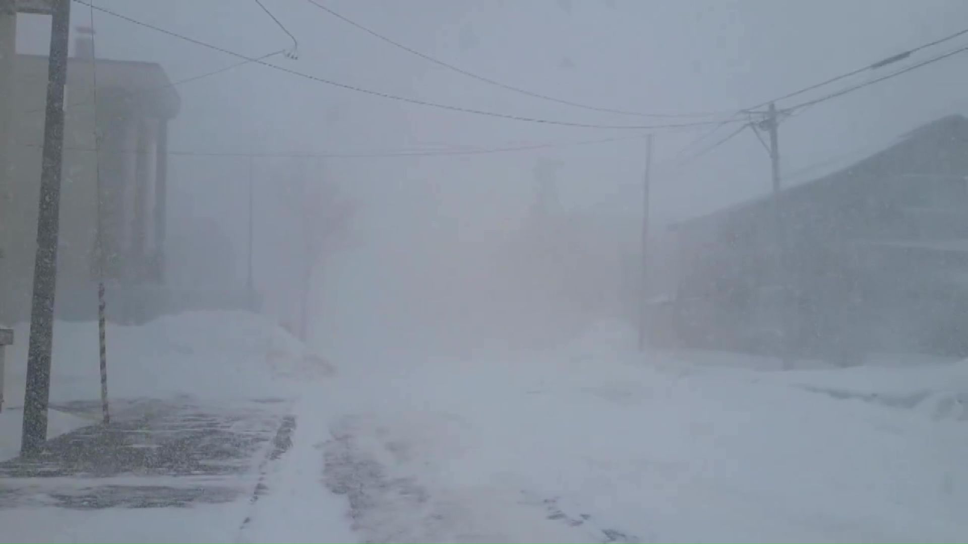 午後1時ごろの網走市の様子（撮影：視聴者）