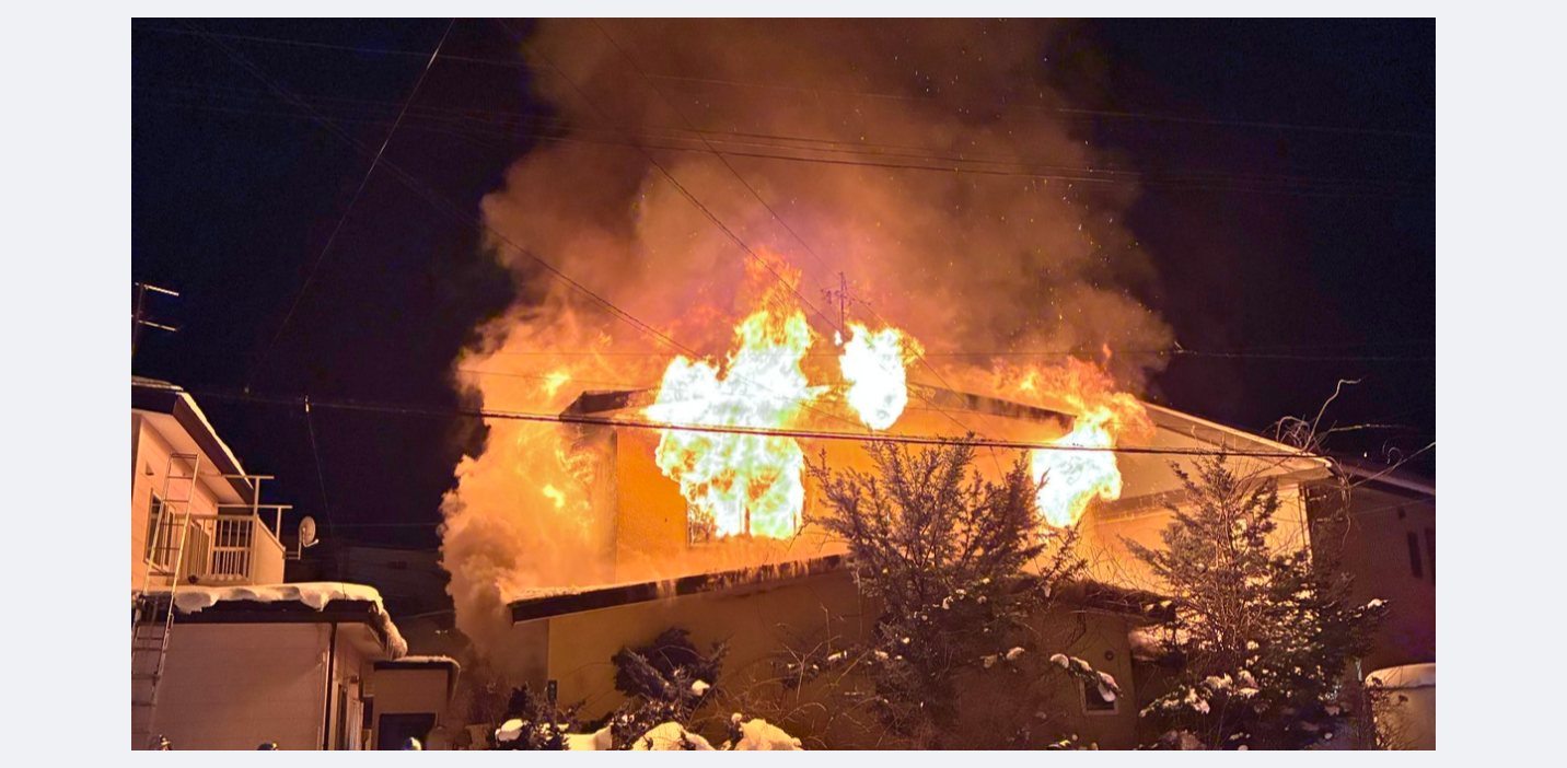 火事があった現場(提供:視聴者)