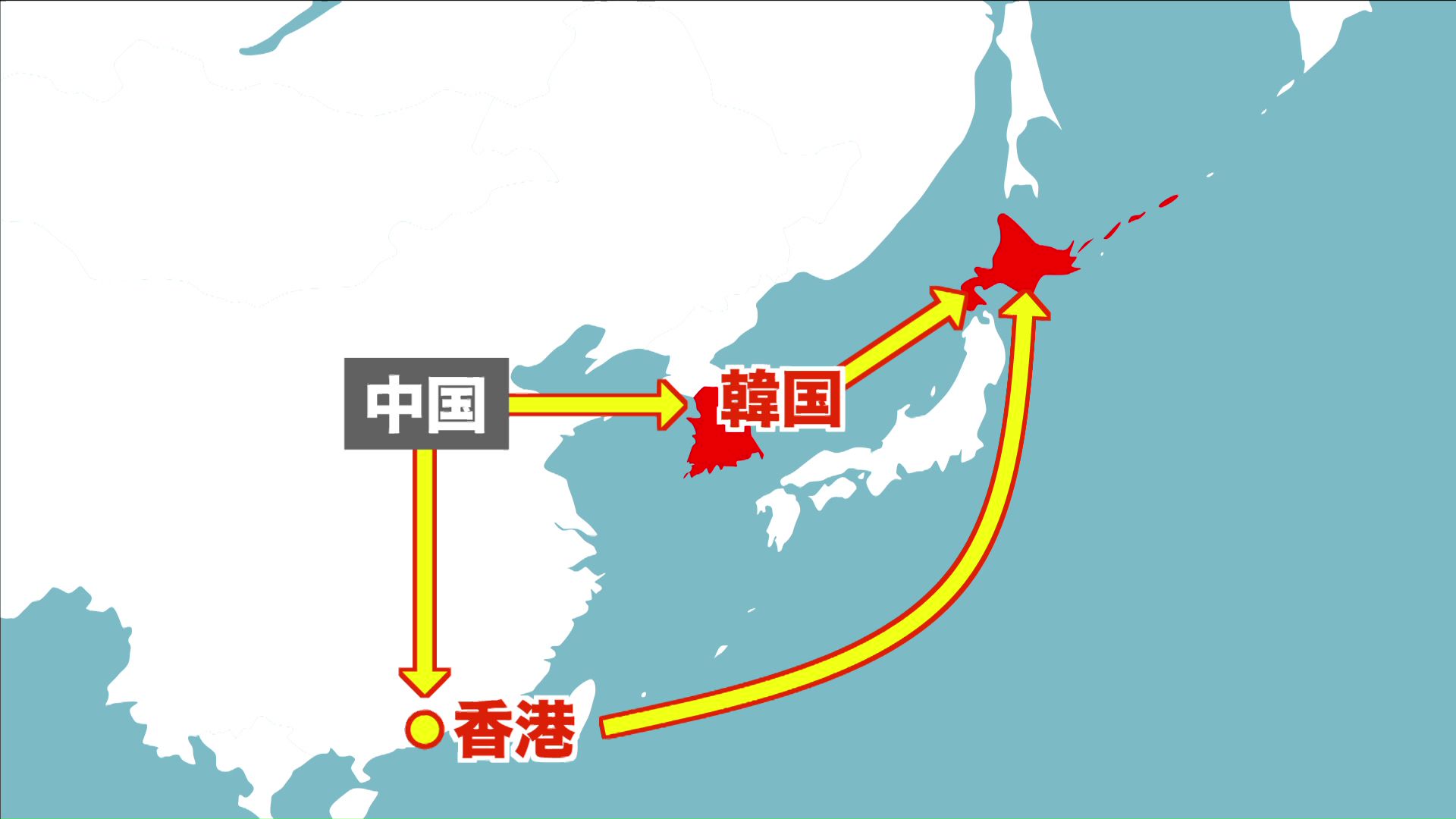 香港や韓国経由で日本に来ている観光客も増えているという